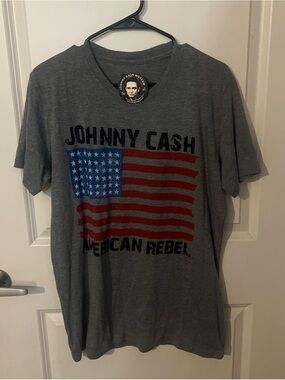 Johnny Cash American Rebel Graphic Tee - Gray